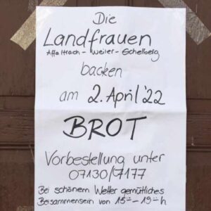 Backhaus-Backtag im April 2022