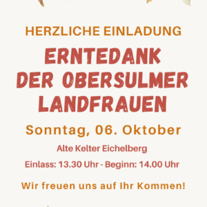 Erntedankfest der Obersulmer LandFrauen