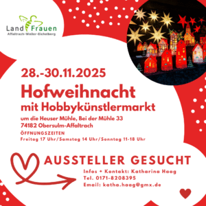 Aussteller für die Hofweihnacht gesucht!